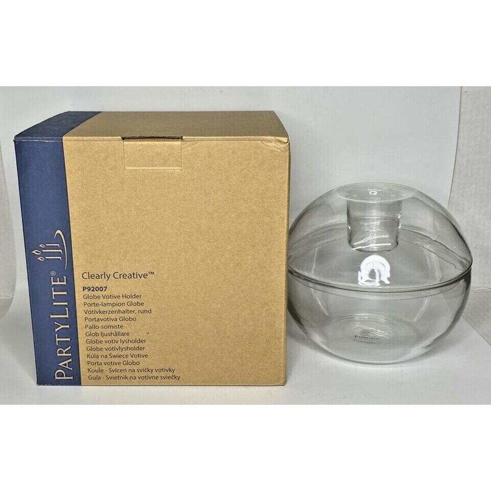 PartyLite Clearly Creative Votive Globe Votive Holder NIB P11A/P92007